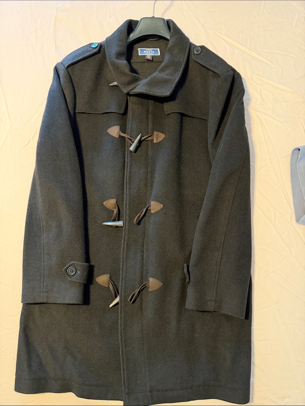 Men’s Black Toggle Wool Duffle Coat
